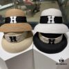 Hermes 2024 New Straw Sun Hat, Beach Bucket Hat 🤩 Simple and Elegant, Versatile Accessory