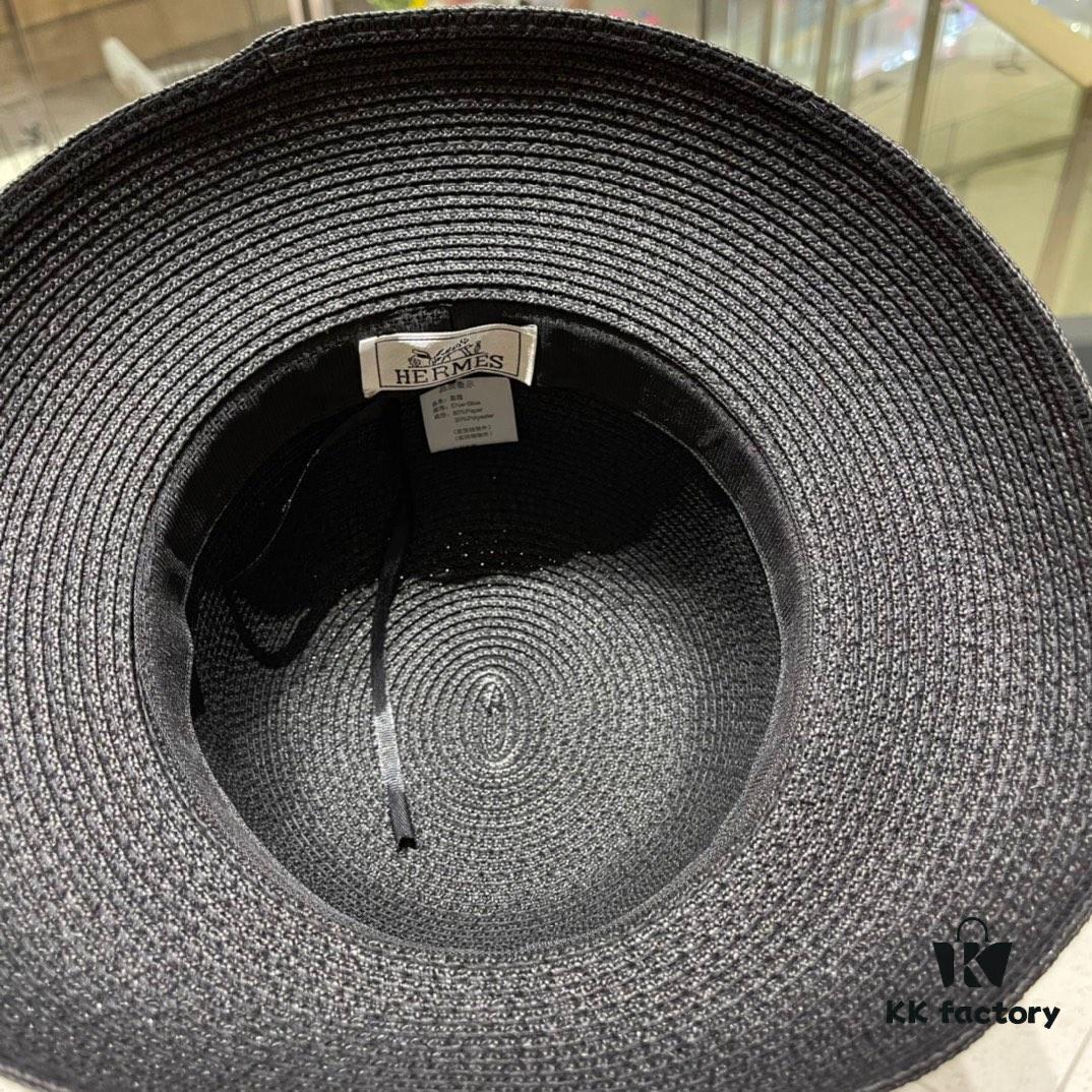 Hermès 2024 New Straw Sun Hat, Beach Bucket Hat 😍 Minimalist and Versatile Style