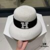 Hermes 2024 New Straw Sun Hat, Beach Bucket Hat 🤩 Simple and Elegant, Versatile Accessory