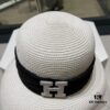 Hermes 2024 New Straw Sun Hat, Beach Bucket Hat 🤩 Simple and Elegant, Versatile Accessory