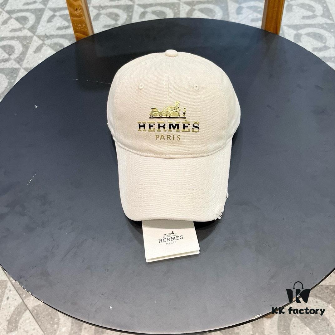 New Arrival HERMÈS Latest Original Quality Baseball Cap, Color-Blocked H Design, Premium Craftsmanship with Authentic Molded Customization, Original Breathable Canvas Fabric and Factory Stainless Steel Adjustable Buckle, Exquisite Workmanship, Stylish and High-Quality