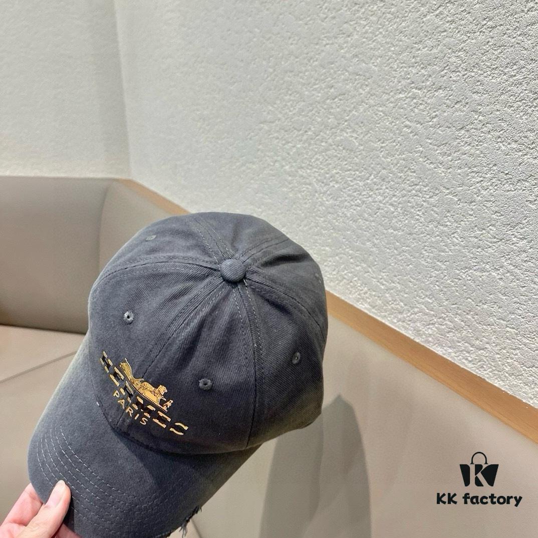 New Arrival HERMÈS (Hermes) Latest Authentic Replica Baseball Cap, Color-Blocked H Design, Premium Craftsmanship with Original Breathable Canvas Fabric and Factory Stainless Steel Adjustable Buckle