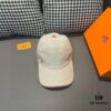 Box and Cloth Bag Included, HERMÈS Original Design Baseball Cap, Classic H Logo, Authentic Mold Custom Made, Premium Breathable Canvas Fabric with Genuine Top-Layer Leather, Original Factory Stainless Steel Adjustable Buckle, Exquisite Craftsmanship, Stylish and High Quality