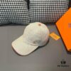 Box and Cloth Bag Included, HERMÈS Original Design Baseball Cap, Classic H Logo, Authentic Mold Custom Made, Premium Breathable Canvas Fabric with Genuine Top-Layer Leather, Original Factory Stainless Steel Adjustable Buckle, Exquisite Craftsmanship, Stylish and High Quality