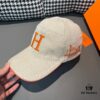 Box and cloth bag included, HERMÈS original order baseball cap, classic H design, genuine mold custom-made, authentic breathable canvas fabric with top-layer cowhide, original factory stainless steel adjustment buckle, exquisite craftsmanship, stylish and handsome with outstanding quality!