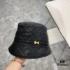 Hermès 2024 New Leather Quilted Irregular Fisherman Hat 💛 Dust Bag Included 🌈 Minimalist Style