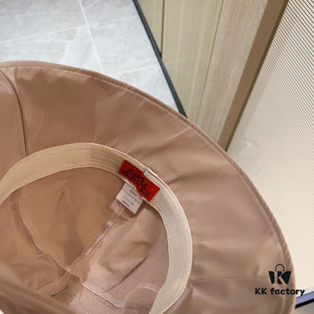 Special 💛 Dust Bag Included [Hermès] 2024 New Dome Waterproof Smooth Material Fisherman Hat, Luxury Style, Extremely Versatile, Grab It Now!