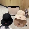 Hermès 2024 New Dome Waterproof Smooth Material Fisherman Hat with Dust Bag