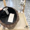 New Arrival HERMÈS Women's Fashionable Tartan Wool Beret, Korean-British Style Casual Artist Hat, Versatile Winter Beanie