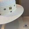 Hermès New Arrival Straw Hat, Flat-Crown Fedora, Head Circumference 57cm
