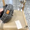 New Arrival HERMÈS Women's Fashion Plaid Wool Beret, Korean-British Style, Versatile Casual Artist Hat, Trendy Pumpkin Cap for Autumn and Winter