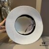 Hermes New Arrival Straw Hat, Flat-Crown Top Hat, Head Circumference 57cm