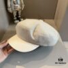 2024 Hermès New Wool Newsboy Military Cap, Head Circumference 57cm