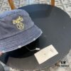 Hermès 2024 Fall/Winter 6cm Small Brim American Vintage Washed Distressed Denim Fisherman Hat, Bucket Hat