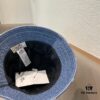 Hermes 2024 Fall/Winter 6cm Small Brim American Vintage Washed Distressed Denim Fisherman Hat, Bucket Hat