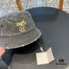Hermes 2024 Fall/Winter 6cm Small Brim American Vintage Washed Distressed Denim Fisherman Hat, Bucket Hat