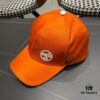 HERMÈS (Hermes) Original Quality Baseball Cap, Classic H Design, Authentic Mold Custom Made, Premium Breathable Canvas Fabric, Exquisite Craftsmanship, Stylish and Handsome, Exceptional Quality