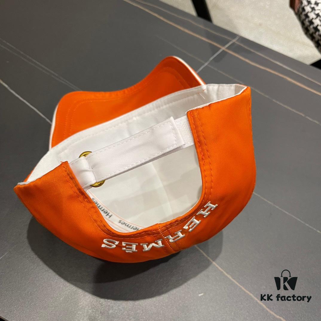 HERMÈS (Hermes) Original Quality Baseball Cap, Classic H Design, Authentic Mold Custom Made, Premium Breathable Canvas Fabric, Exquisite Craftsmanship, Stylish and Handsome, Exceptional Quality