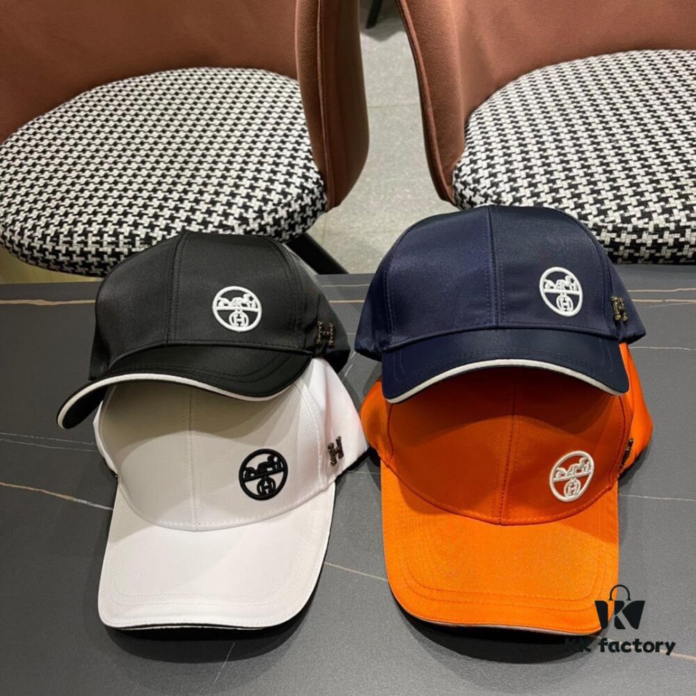 HERMÈS Original Quality Baseball Cap, Classic H Design, Premium Custom Molded, Authentic Breathable Canvas Fabric, Exquisite Craftsmanship, Stylish and High-Quality