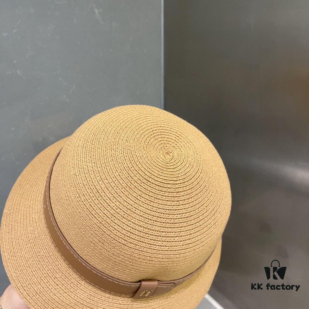 Hermes New Arrival Panama Hat, Fine Straw Fedora, Essential for Elegant Ladies, Head Circumference 57cm