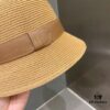 Hermes New Arrival Panama Hat, Fine Straw Fedora, Essential for Elegant Ladies, Head Circumference 57cm