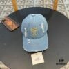 HERMÈS Denim Baseball Cap, Classic H, Authentic Custom Mold Design, Premium Original Breathable Canvas Fabric with Top-Grade Original Steel Adjustable Buckle, Exquisite Craftsmanship, Stylish and Handsome, Exceptional Quality
