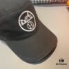 Box and Cloth Bag Included, HERMÈS Original Design Baseball Cap, Classic H, Authentic Mold Custom Made, Premium Canvas Fabric with Top Layer Leather, Original Factory Stainless Steel Adjustable Buckle, Exquisite Craftsmanship, Stylish and High Quality