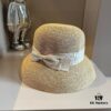 Hermes New Arrival Straw Hat, Made from Taiwanese Fine Straw, Simple and Elegant Aristocratic Style, Head Circumference 57cm
