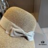 Hermes New Arrival Straw Hat, Made from Taiwanese Fine Straw, Simple and Elegant Aristocratic Style, Head Circumference 57cm