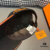 Box and Cloth Bag Included, HERMÈS Original Order Baseball Cap, Classic H Design, Genuine Leather and Breathable Canvas, Premium Steel Buckle