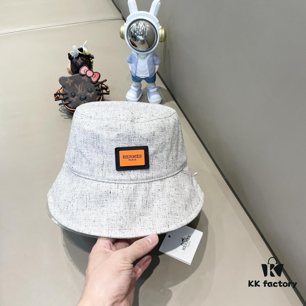 New Arrival HERMÈS (Hermes) 2024 Autumn Fisherman Hat for Men, Versatile Everyday Style, Perfect Streetwear Accessory