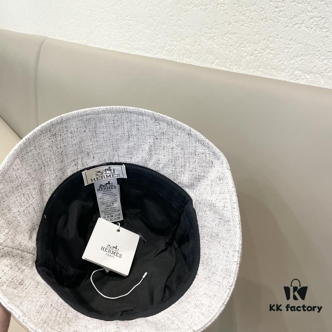 New Arrival HERMÈS (Hermes) 2024 Autumn Fisherman Hat for Men, Versatile Everyday Style, Perfect Streetwear Accessory