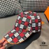 Hermès New Original Order Baseball Cap, H Embroidered Plaid Design, Premium Canvas Fabric with Genuine Top Layer Leather, Original Factory Steel Adjuster, Comes with Box and Cloth Bag