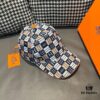 Box and cloth bag included, HERMÈS (Hermès) new original order baseball cap with H embroidery checkered design, genuine mold custom-made, authentic breathable canvas fabric combined with top-layer cowhide, original factory stainless steel adjustable buckle, exquisite craftsmanship, stylish and handsome with outstanding quality!