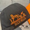 Box with Cloth Bag, HERMÈS Original Design Baseball Cap, Classic H, Authentic Mold Custom Made, Premium Canvas Fabric with Genuine Top Layer Leather, Original Factory Stainless Steel Adjustable Buckle, Exquisite Craftsmanship, Stylish and High Quality
