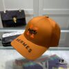 Hermes Limited Edition Embroidered Baseball Cap with Dust Bag, Official Website Original Lining, High Version, Breathable and Comfortable, Ultra-high Sun Protection, Elegant and Stylish