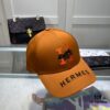 Hermes Limited Edition Embroidered Baseball Cap with Dust Bag, Official Website Original Lining, High Version, Breathable and Comfortable, Ultra-high Sun Protection, Elegant and Stylish