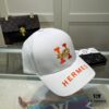 Hermes Limited Edition Embroidered Baseball Cap with Dust Bag, Official Website Original Lining, High Version, Breathable and Comfortable, Ultra-high Sun Protection, Elegant and Stylish