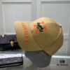 Hermes Limited Edition Embroidered Baseball Cap with Dust Bag, Original Lining, High Version, Breathable and Comfortable, Ultra UV Protection, Elegant Socialite Style