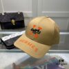 Hermes Limited Edition Embroidered Baseball Cap with Dust Bag, Original Lining, High Version, Breathable and Comfortable, Ultra UV Protection, Elegant Socialite Style