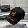 Hermes Limited Edition Embroidered Baseball Cap with Dust Bag, Original Lining, High Version, Breathable and Comfortable, Ultra UV Protection, Elegant Socialite Style
