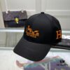 Hermes Limited Edition Embroidered Baseball Cap with Dust Bag, Original Lining from Official Website, High-Quality and Breathable, UV Protection, Elegant Socialite Style