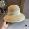 Hermes New Arrival Straw Hat, Made with Taiwanese Fine Straw, Simple and Elegant Aristocratic Style, Head Circumference 57cm