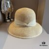 Hermes New Arrival Straw Hat, Made with Taiwanese Fine Straw, Simple and Elegant Aristocratic Style, Head Circumference 57cm