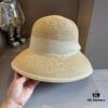 Hermes New Arrival Straw Hat, Made with Taiwanese Fine Straw, Simple and Elegant Aristocratic Style, Head Circumference 57cm