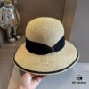 Hermes New Arrival Straw Hat, Made from Taiwanese Fine Straw, Simple and Elegant Aristocratic Style, Head Circumference 57cm