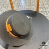 Hermès New Belt Style Straw Hat, Flat Top Fedora, Head Circumference 57cm