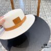 Hermès New Belt-Style Straw Hat, Flat-Crown Fedora, Head Circumference 57cm