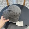 Hermes 2024 Fall/Winter 6cm Small Brim, Americana Vintage Washed Distressed Denim Fisherman Hat