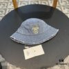 Hermes 2024 Fall/Winter 6cm Small Brim, American Vintage Washed Distressed Denim Fisherman Hat